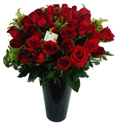 Valentines Buquê com rosas vermelhas